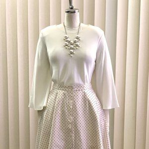 NWOT The Row White Flared Sleeve Top - XS